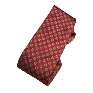 Brooks Brothers Men's Red Floral Pattern Silk Neckwear Tie